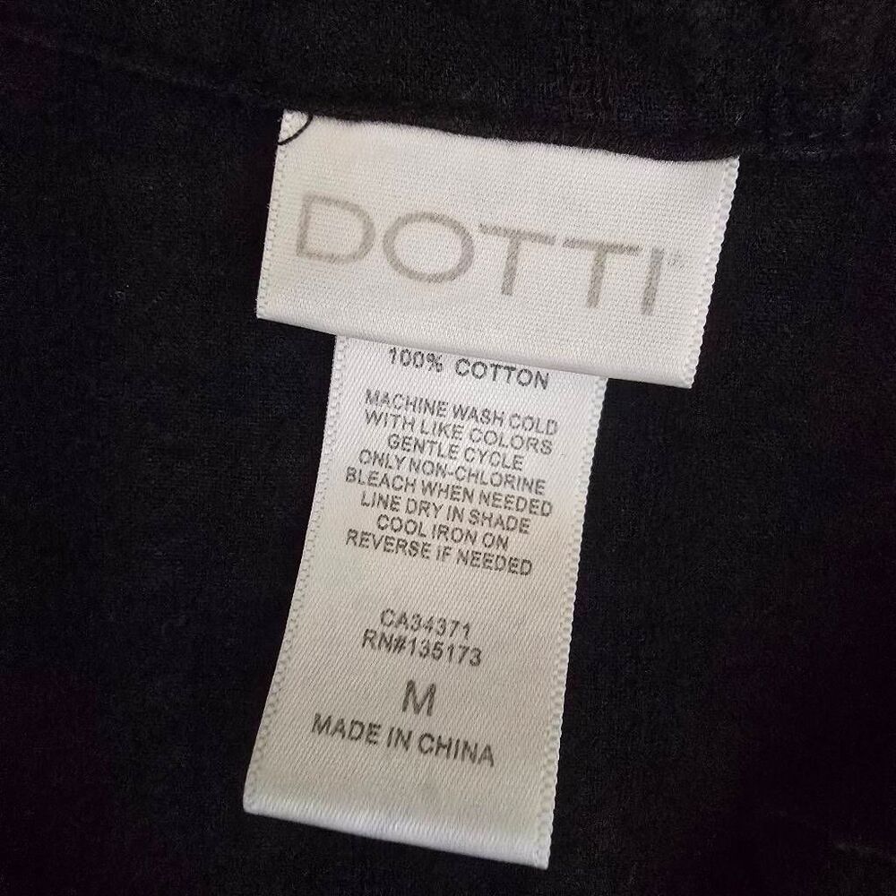 Dotti Black Subtle Stripe Roll Tab Sleeve Button Down Shirt Dress Cover Up M - Picture 2 of 9